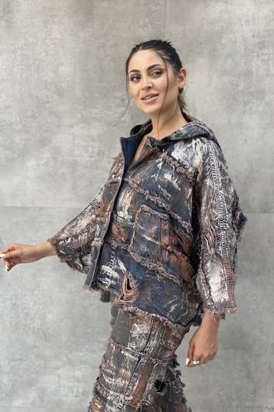 ''Original Design'' Konsept Oversize Tasarım Kot Ceket