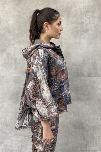 ''Original Design'' Konsept Oversize Tasarım Kot Ceket