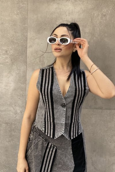 ''H4 Jeanswear'' Tasarım Kot Askılı Yelek