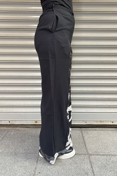 Tül Detaylı Oversize Tasarım Pantolon
