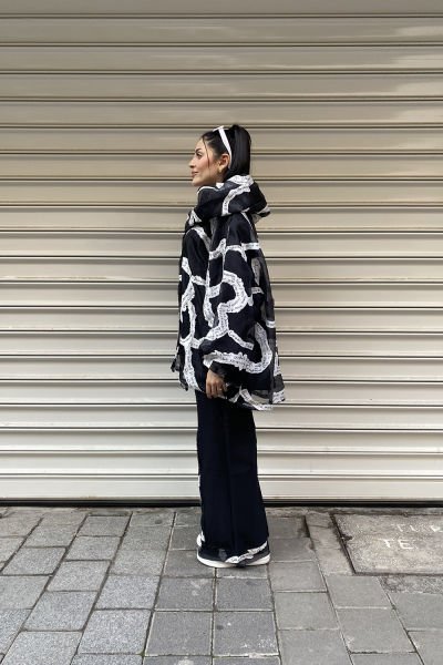 Tül Detaylı Oversize Tasarım Pantolon