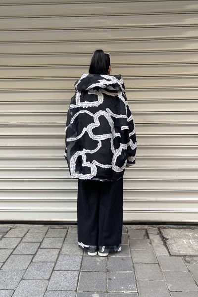 Tül Detaylı Oversize Tasarım Pantolon