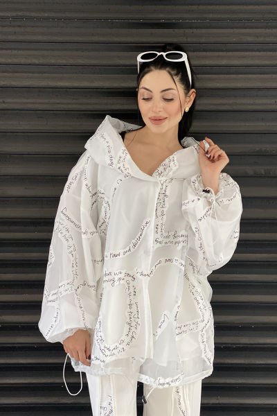 Tasarım Oversize Kısa Tül Ceket
