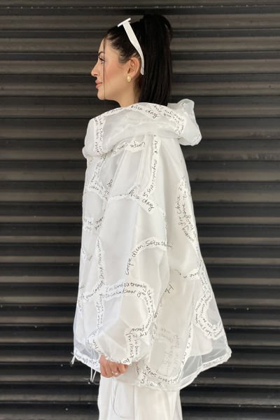 Tasarım Oversize Kısa Tül Ceket