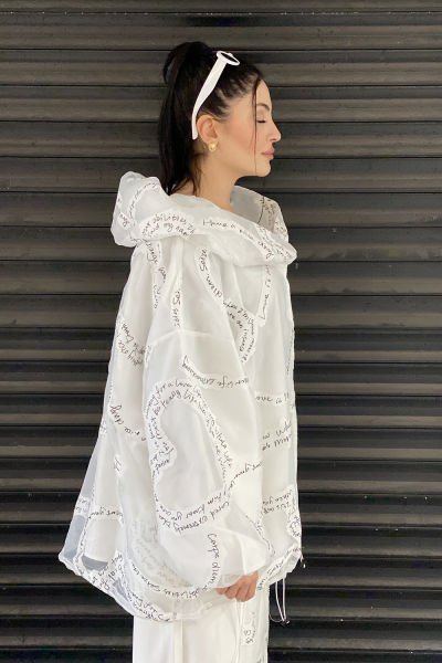 Tasarım Oversize Kısa Tül Ceket