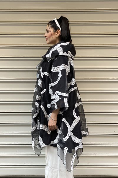 Tasarım Oversize Tül Trençkot