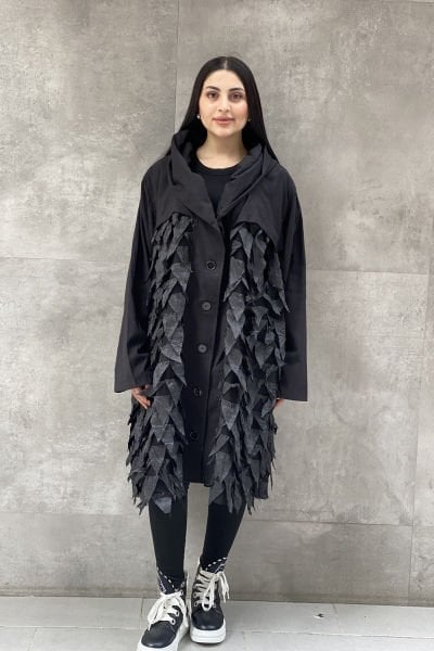 Tüy Tasarım Oversize Trençkot