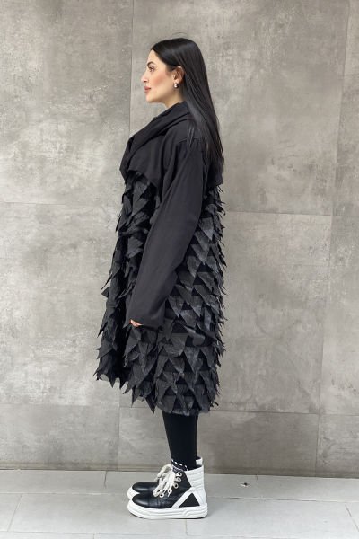 Tüy Tasarım Oversize Trençkot