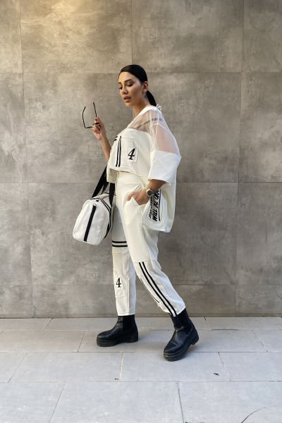 Tasarım Oversize Şeritli Pantolon