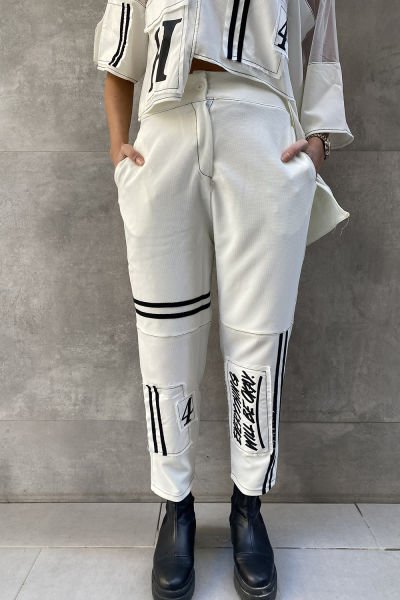 Tasarım Oversize Şeritli Pantolon