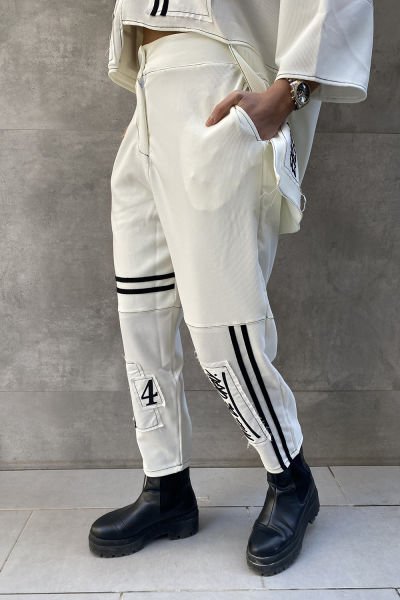 Tasarım Oversize Şeritli Pantolon