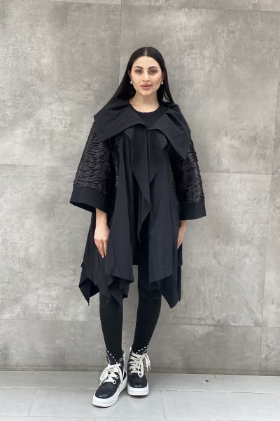 Tasarım Çift Kumaşlı Oversize Trençkot