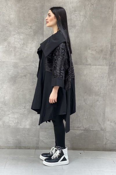 Tasarım Çift Kumaşlı Oversize Trençkot