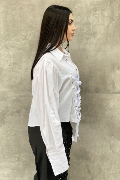 Bağcıklı Tasarım Oversize Gömlek