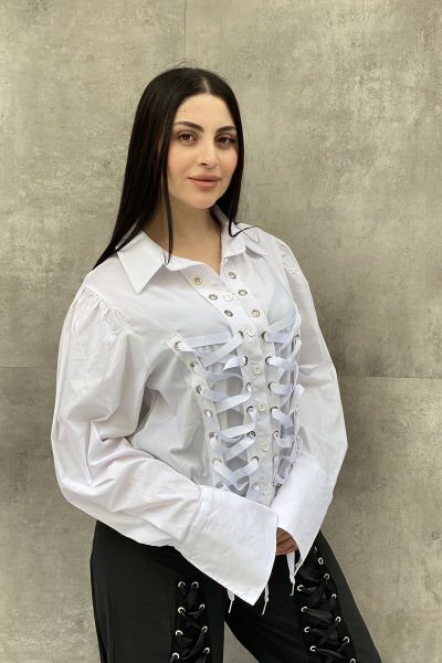 Bağcıklı Tasarım Oversize Gömlek