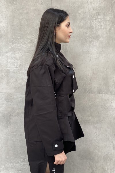 Kesik Tasarım Oversize Gömlek