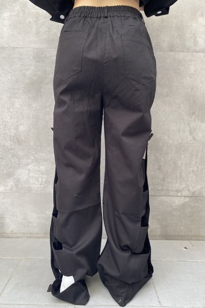 Kesik Tasarım Oversize Pantolon
