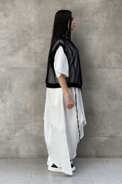 File Sweat Detaylı Tasarım Oversize Elbise