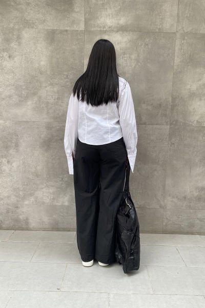 Bağcıklı Tasarım Oversize Pantolon