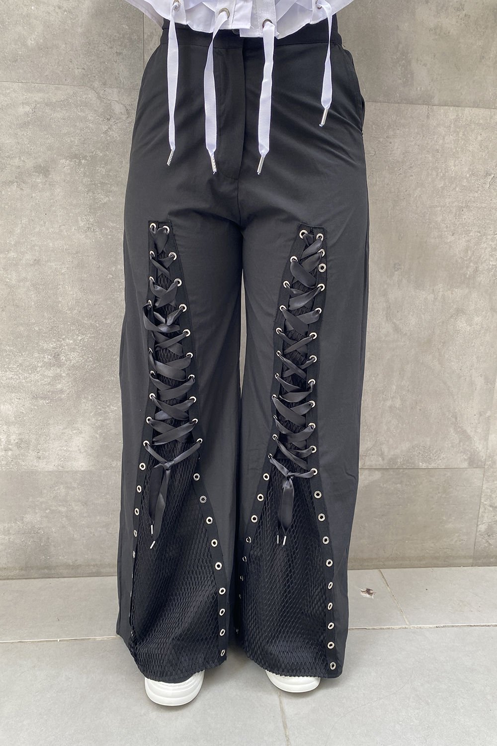 Bağcıklı Tasarım Oversize Pantolon