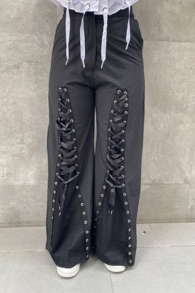 Bağcıklı Tasarım Oversize Pantolon