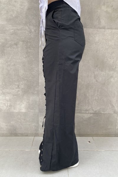 Bağcıklı Tasarım Oversize Pantolon