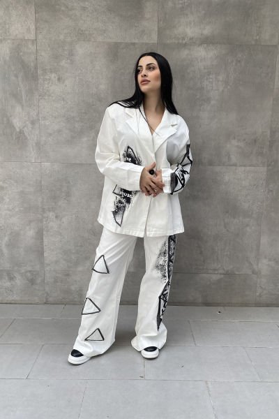 ''Start!'' Konsept Oversize Fileli Pantolon