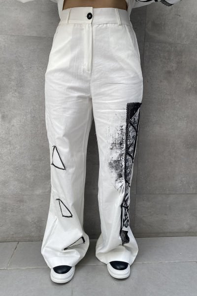 ''Start!'' Konsept Oversize Fileli Pantolon