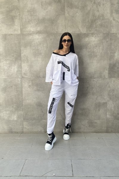 H-Four Tasarım Oversize Büzgülü Bluz