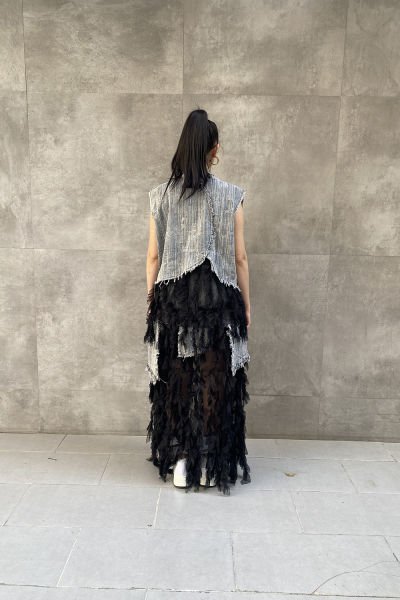 ''H4 Style'' Tasarım Oversize Tüylü Etek