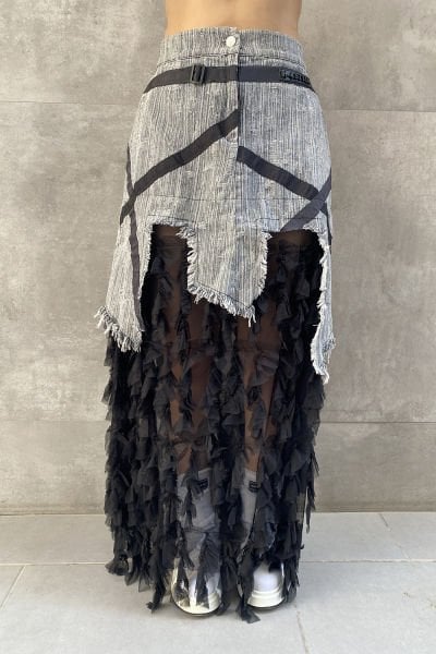 ''H4 Style'' Tasarım Oversize Tüylü Etek