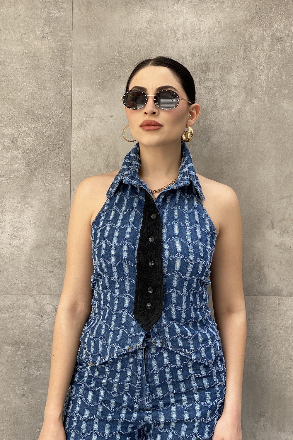 ''H4 Styling'' Tasarım Kolsuz Bluz