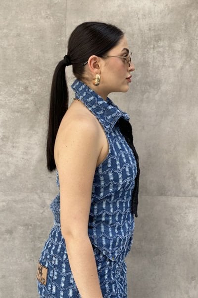 ''H4 Styling'' Tasarım Kolsuz Bluz