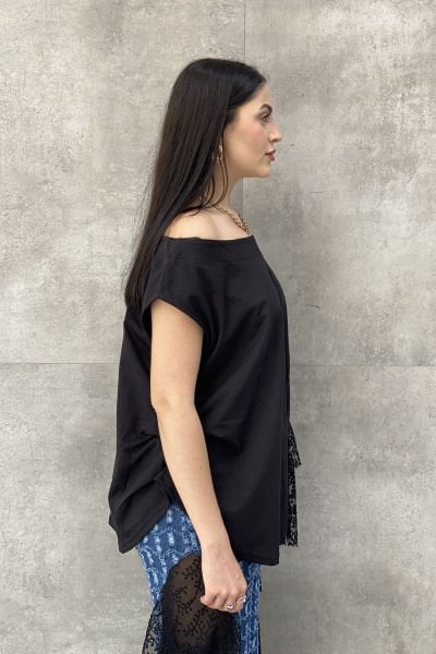 Tasarım Oversize Dantelli Bluz