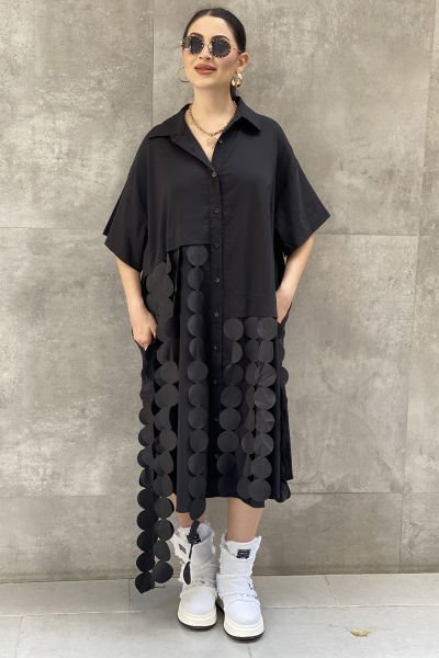 Tasarım Oversize Saçaklı Elbise