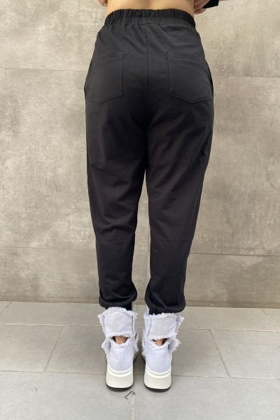 Şerit Aksesuarlı Tasarım Oversize Pantolon