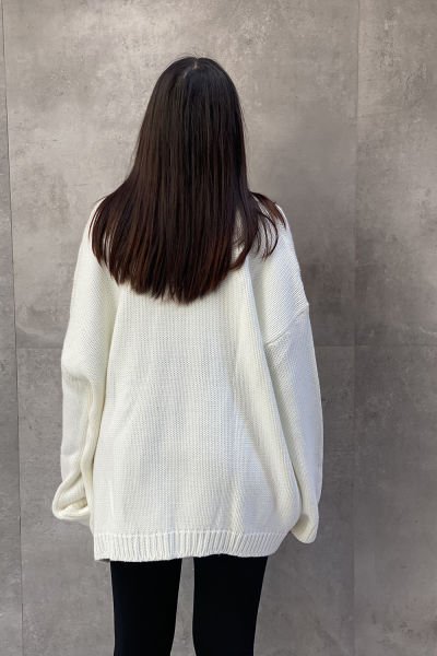 Sprey Baskı Tasarım Oversize Hırka