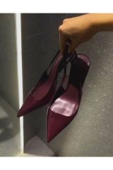 Mi Luz Lady Bordo Rugan Topuklu Kadın Ayakkabı