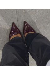 Mi Luz Lady Bordo Rugan Topuklu Kadın Ayakkabı