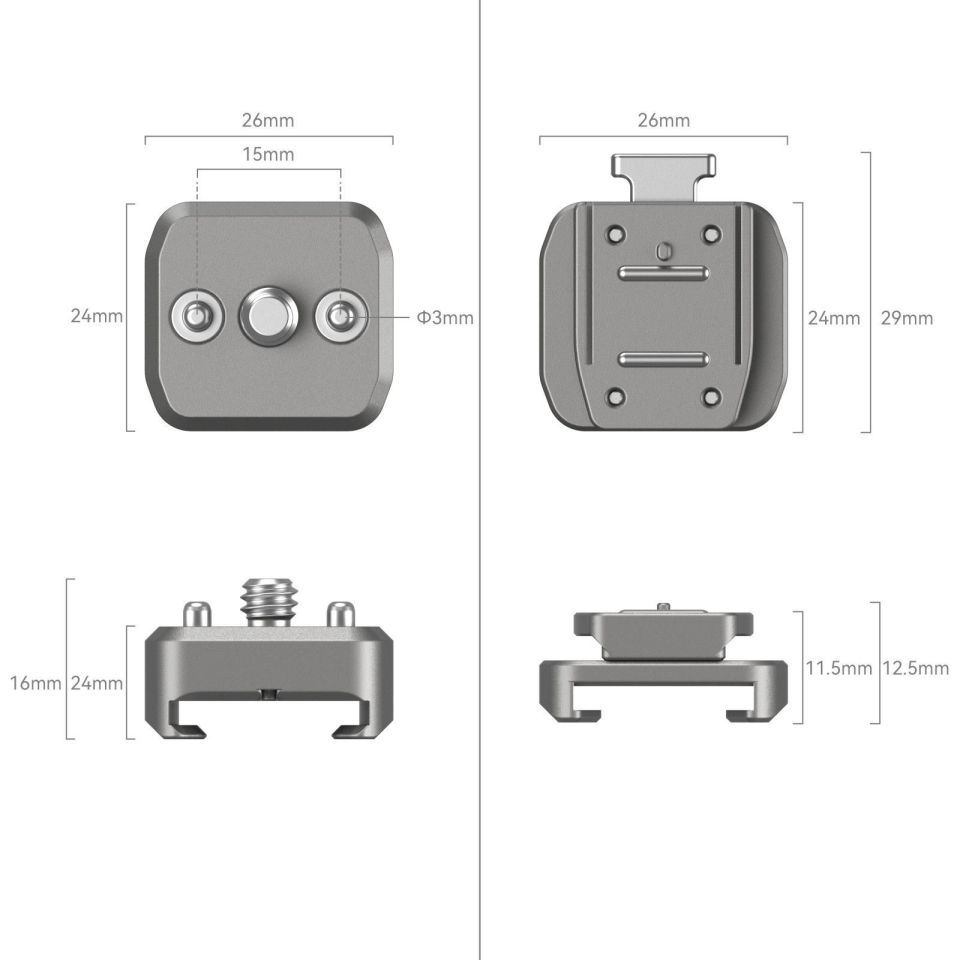 SmallRig 4500 HawkLock H18 Metal Ayak  ile Hızlı Çıkarma Desteği