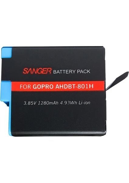 Sanger AHDBT-801H Gopro Hero 5 Black Batarya