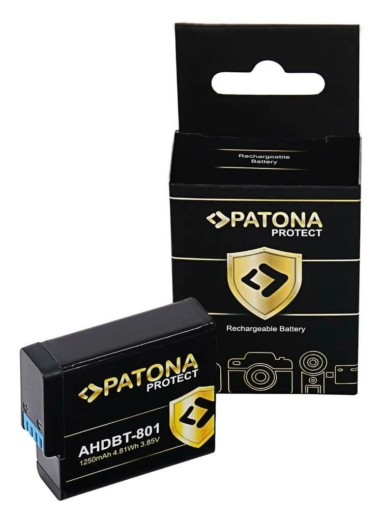 Patona 13325 Protect AHDBT-801 Gopro Hero5, Hero6, Hero7, Hero8 Batarya