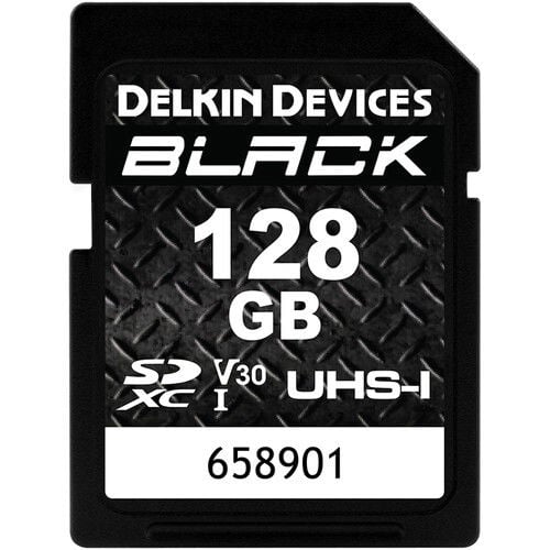 Delkin 128GB Black UHS-I v30 SDXC Hafıza Kart