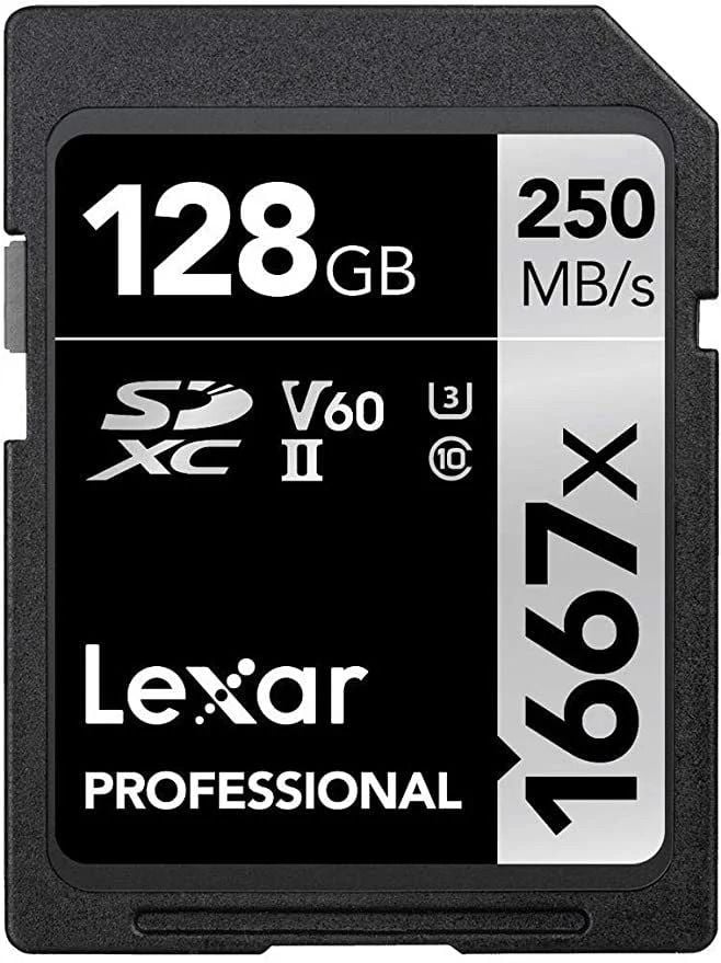 LEXAR 128GB Professional 1667x SDXC™ UHS-II, 250MB/s okuma 90MB/s yazma C10 V60 U3 Hafıza Kartı