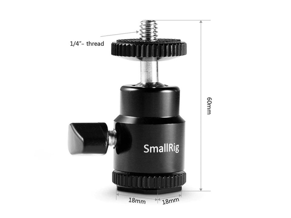 SmallRig 761 Metal Top Kafa 1/4 ''Dişli Adaptör