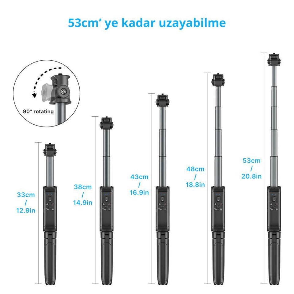 Ulanzi MT-40 Bluetooth Selfie Çubuğu Tripod