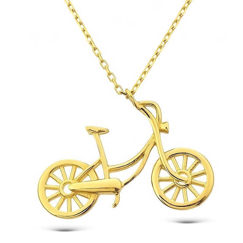 Prenses Pırlanta-14 Ayar Altın Bisiklet Altın Kolye Modeli ''45 cm''