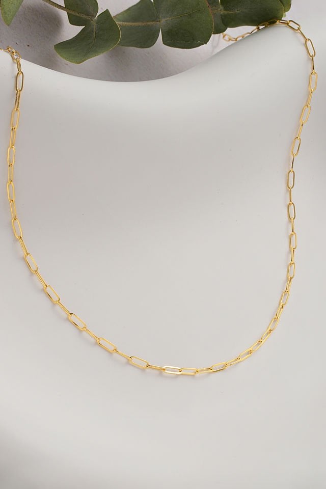 PRENSES PIRLANTA 14 Ayar Altın Zincir Ataç Kolye (40cm,45cm,50cm,55cm)
