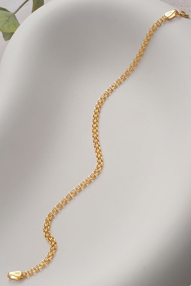 PRENSES PIRLANTA 14 Ayar Altın Bismark Zincir Bileklik (16cm,17cm,18cm,19cm,20cm,21cm)