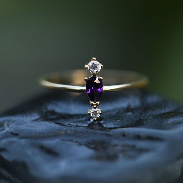 Purple Crown Ametist Yüzük